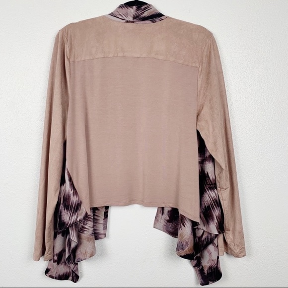 Logo Mixed Media Open Drape front Faux Sue… - Picture 6 of 10